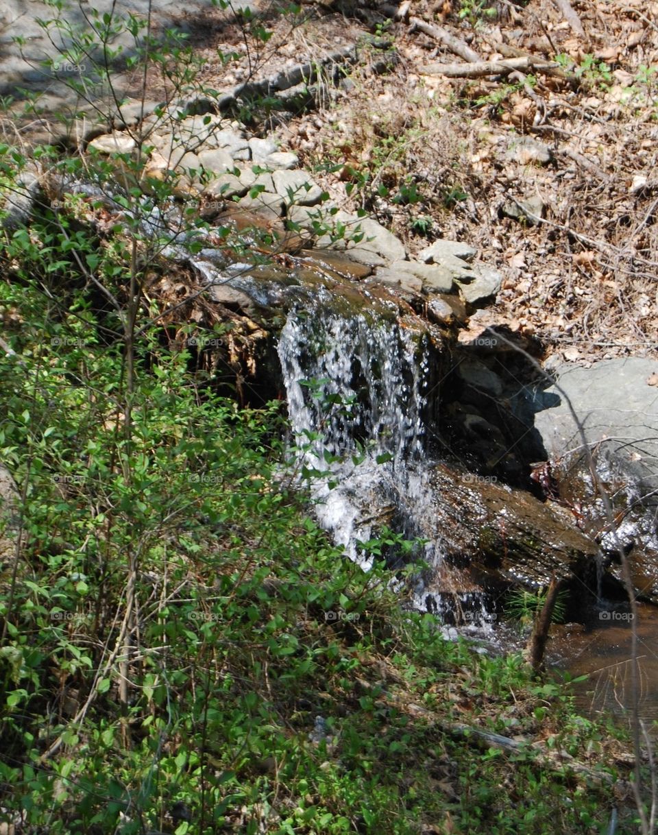 Water fall rocks