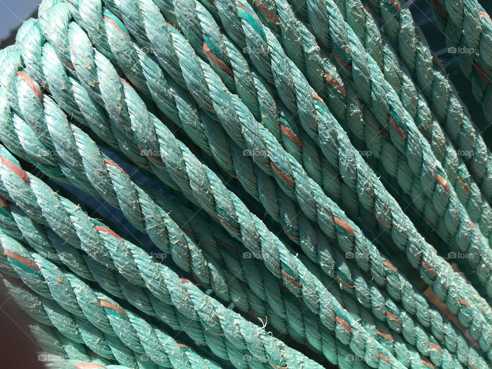 Green fishing rope