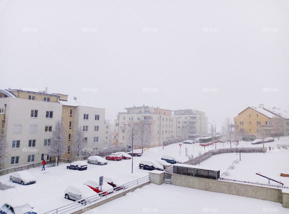 Tutto bloccato sotto la neve