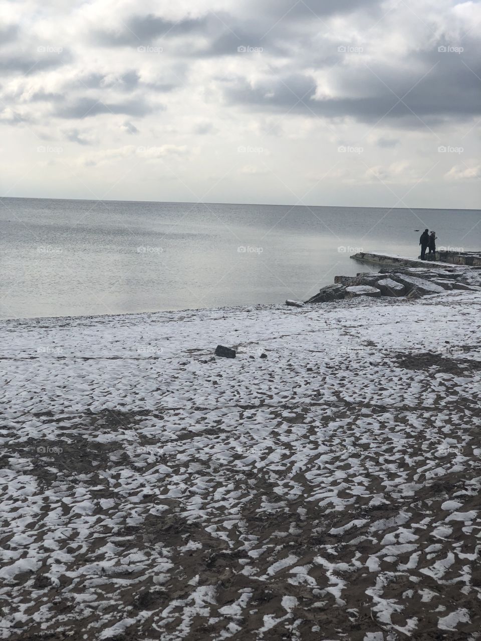 Light snow at woodbine beach Toronto. A prefect place for morning walk.