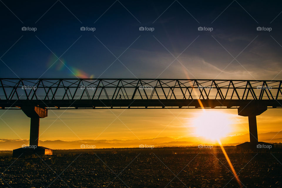 Man on a bridge