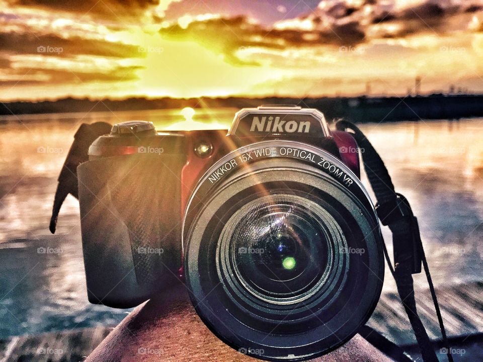 Capture this. My Nikon on a supper sunset