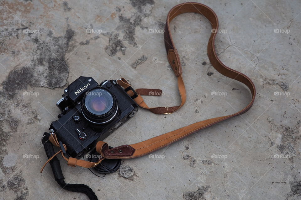Vintage Analog camera leather strap 