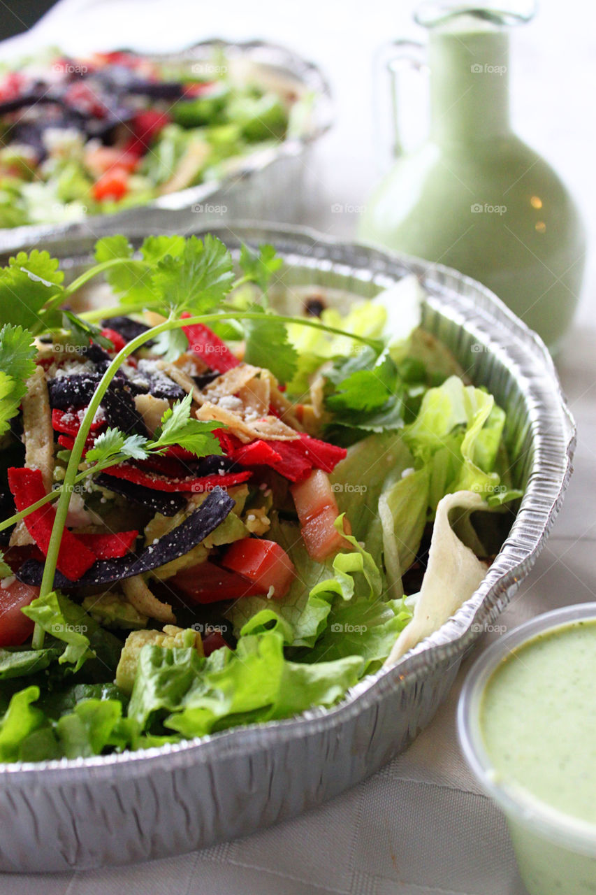 Close-up of salad in plate