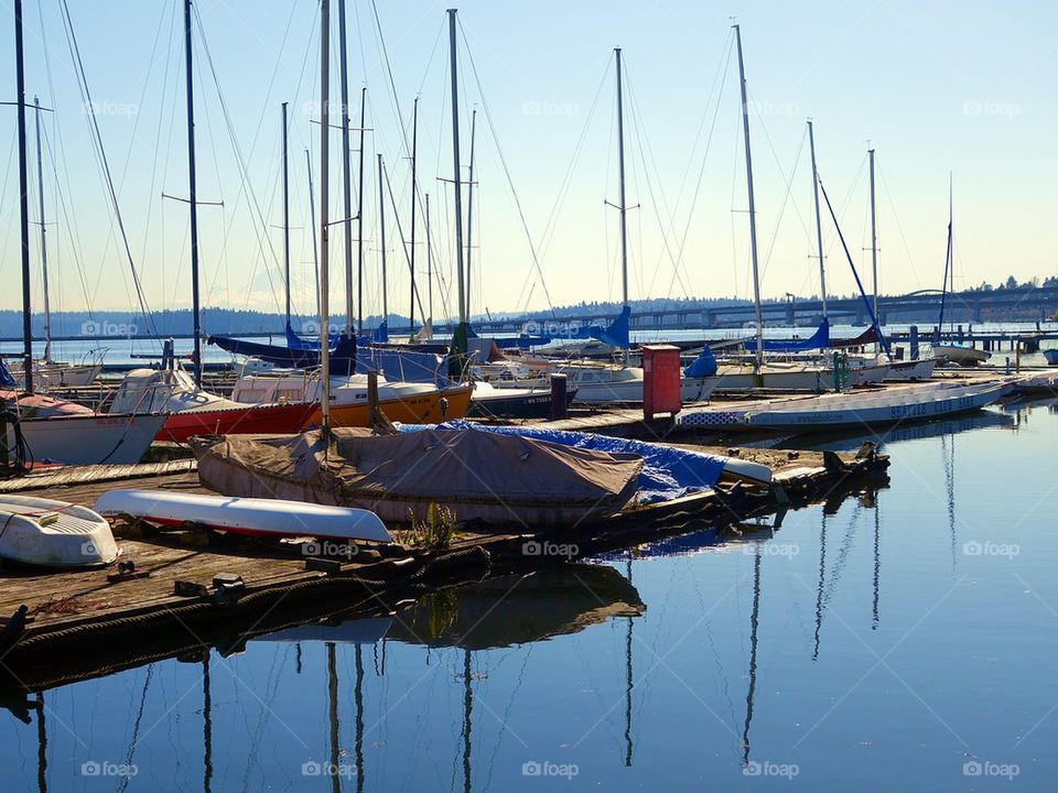 sail boats at the dock