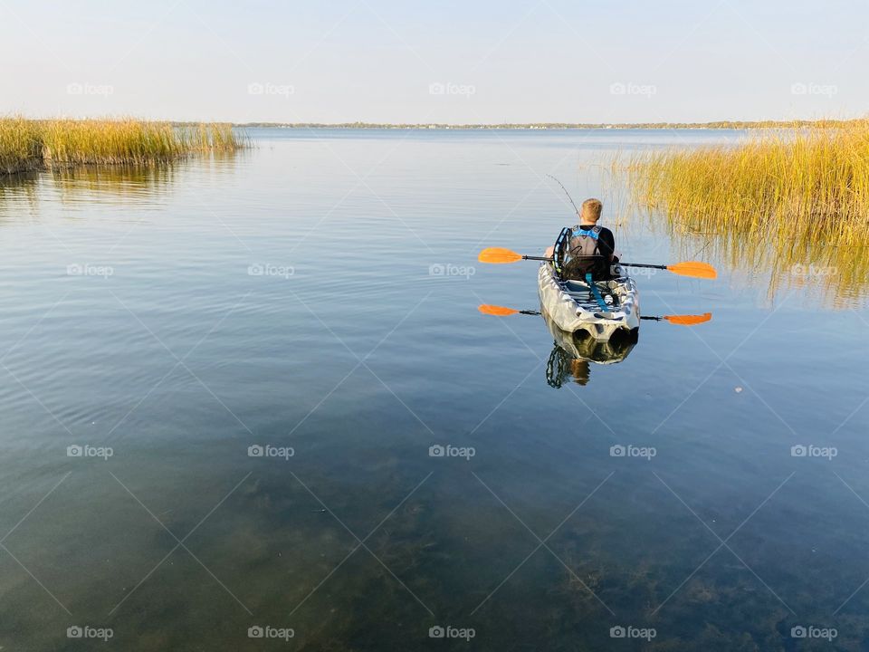 Gorgeous photo of boy in kayak!! 