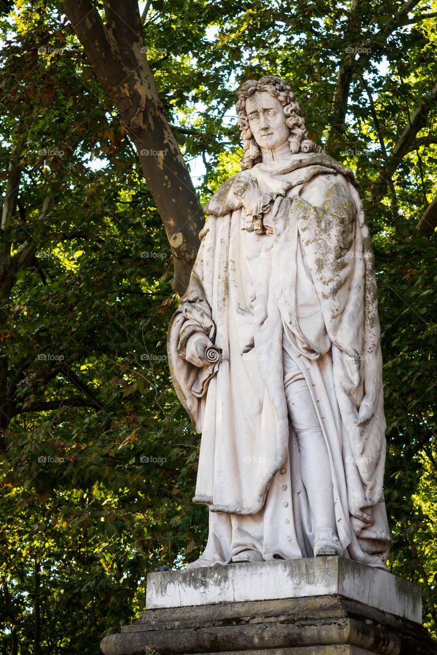 Montesquieu in the parc of the Quinconces in Bordeaux 