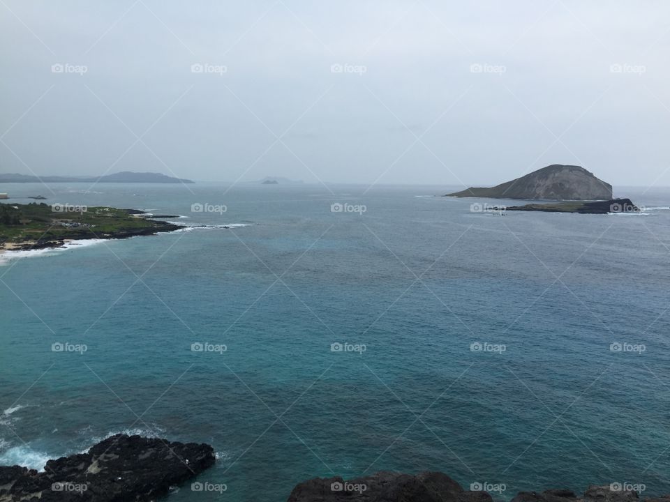 View of the ocean in Hawaii 
