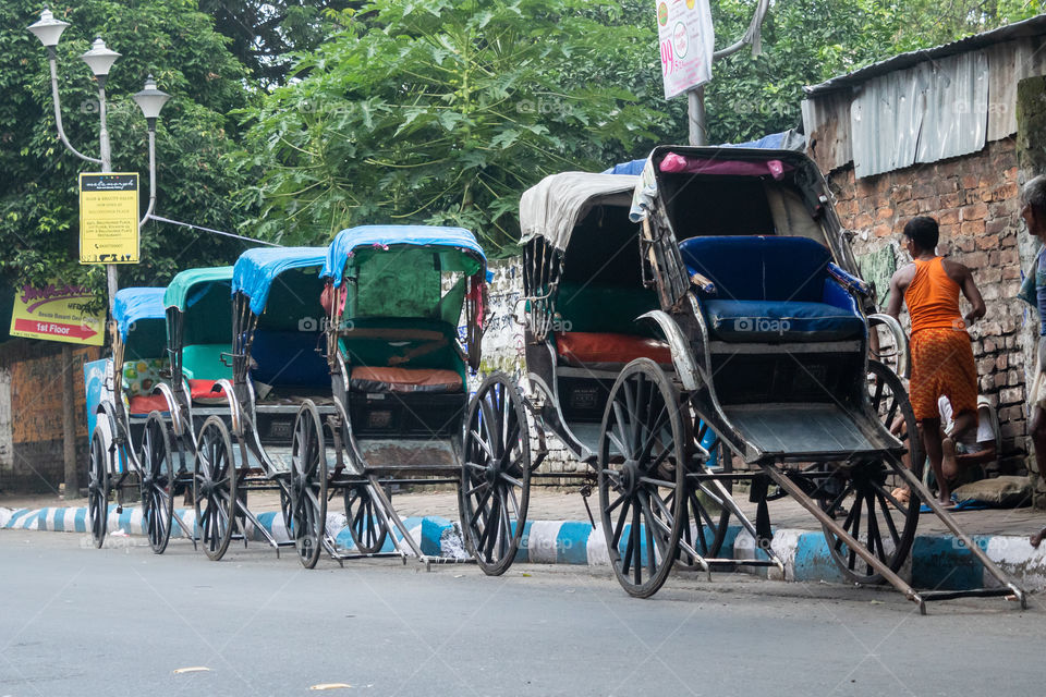 Pulled Rickshaw