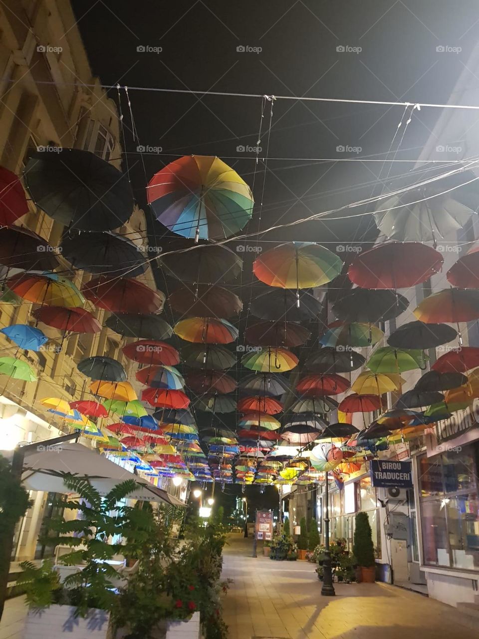 Colourful umbrellas