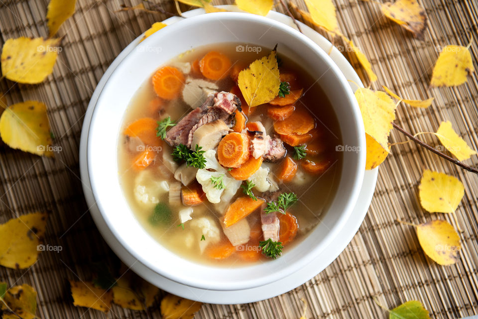 Mushrooms soup