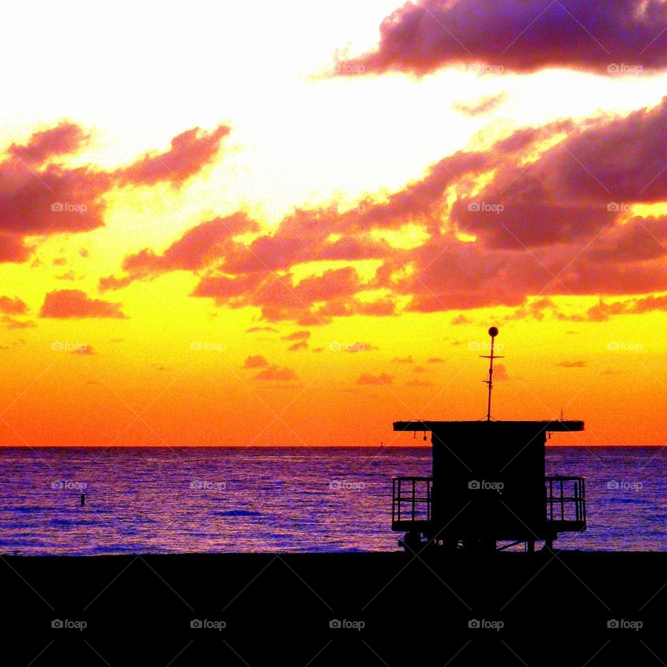 Sunset in Miami Beach