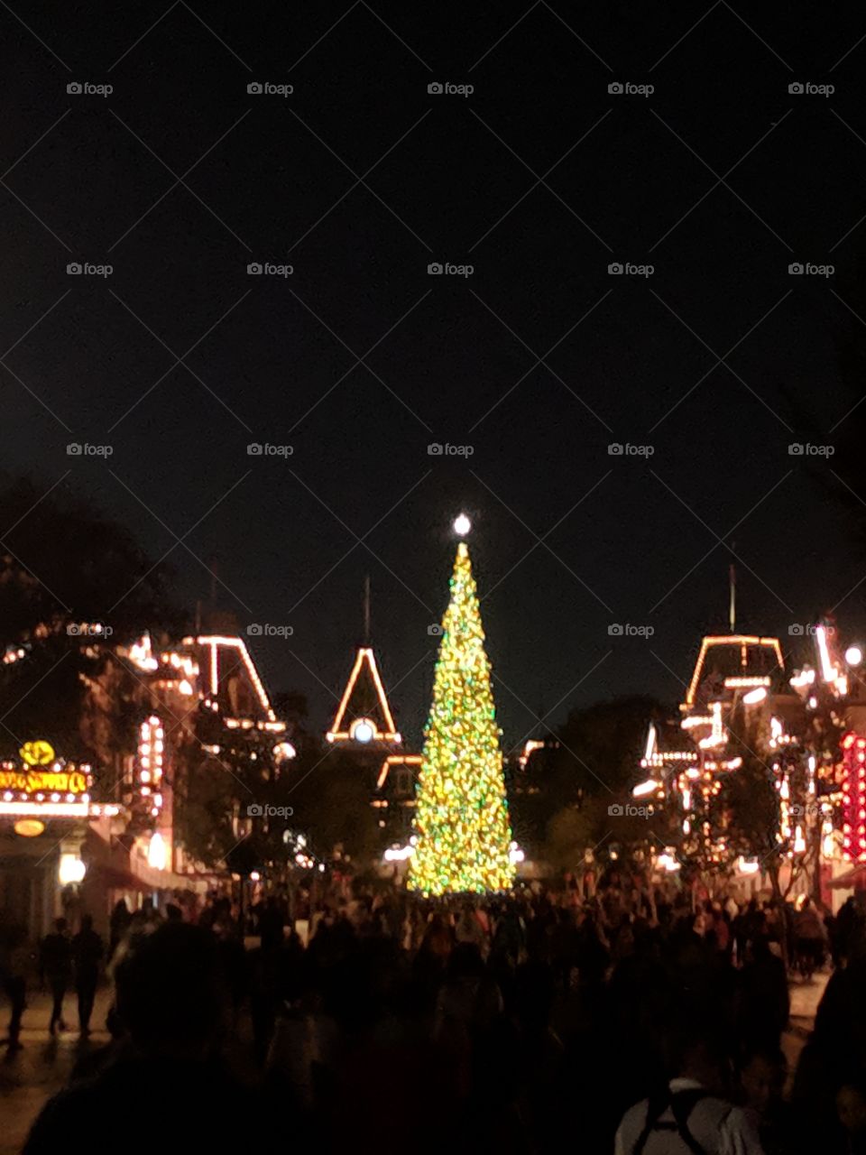 Christmas tree at Disneyland