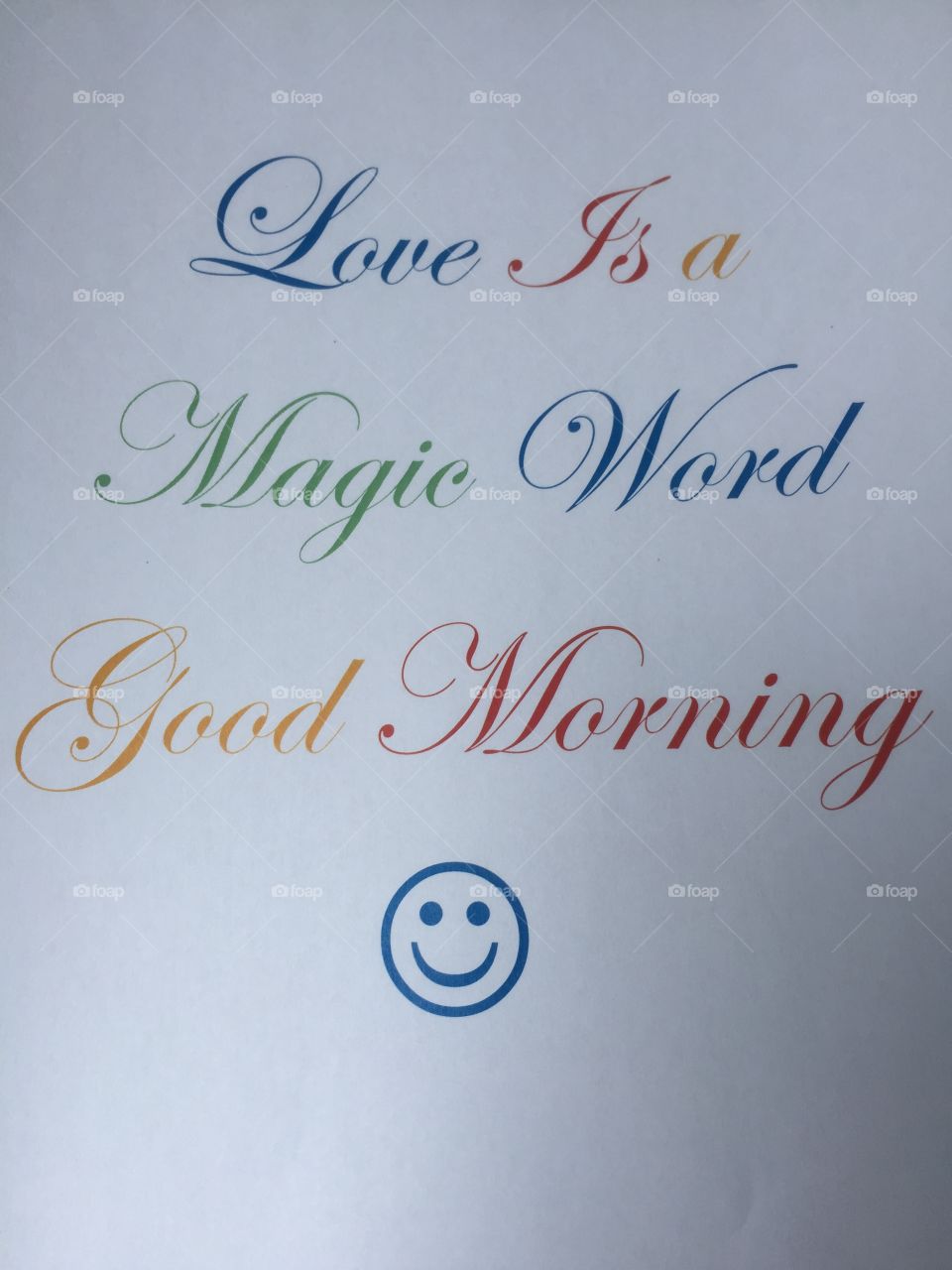 Love is the magic word 