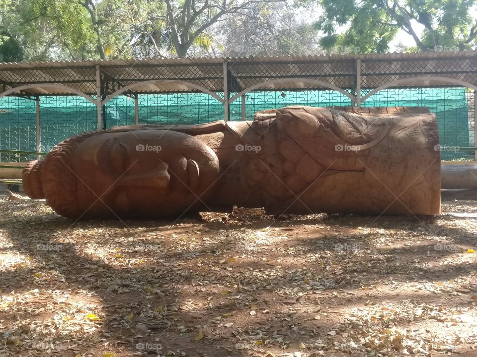 Sleeping Buddha In Wood
