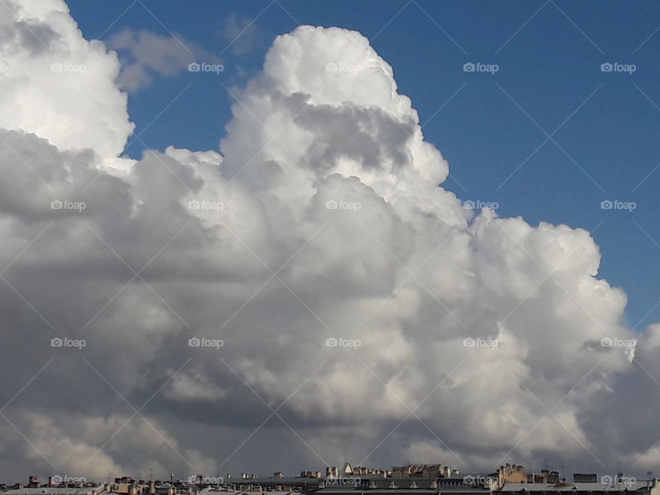 nature wild clouds sky blue white weather storm heaven view