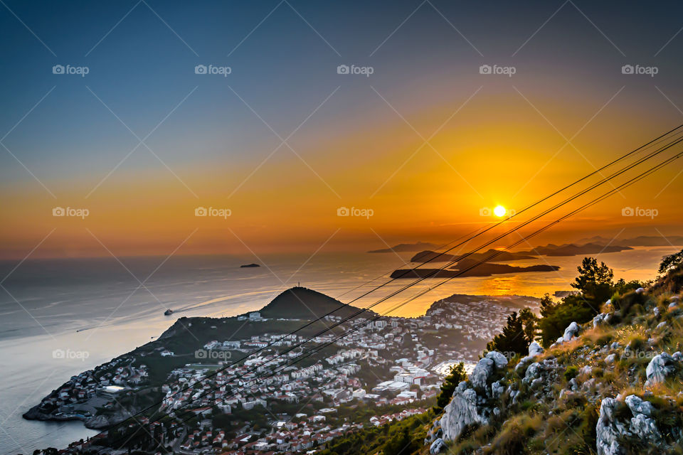 Sunset over Dubrovnik