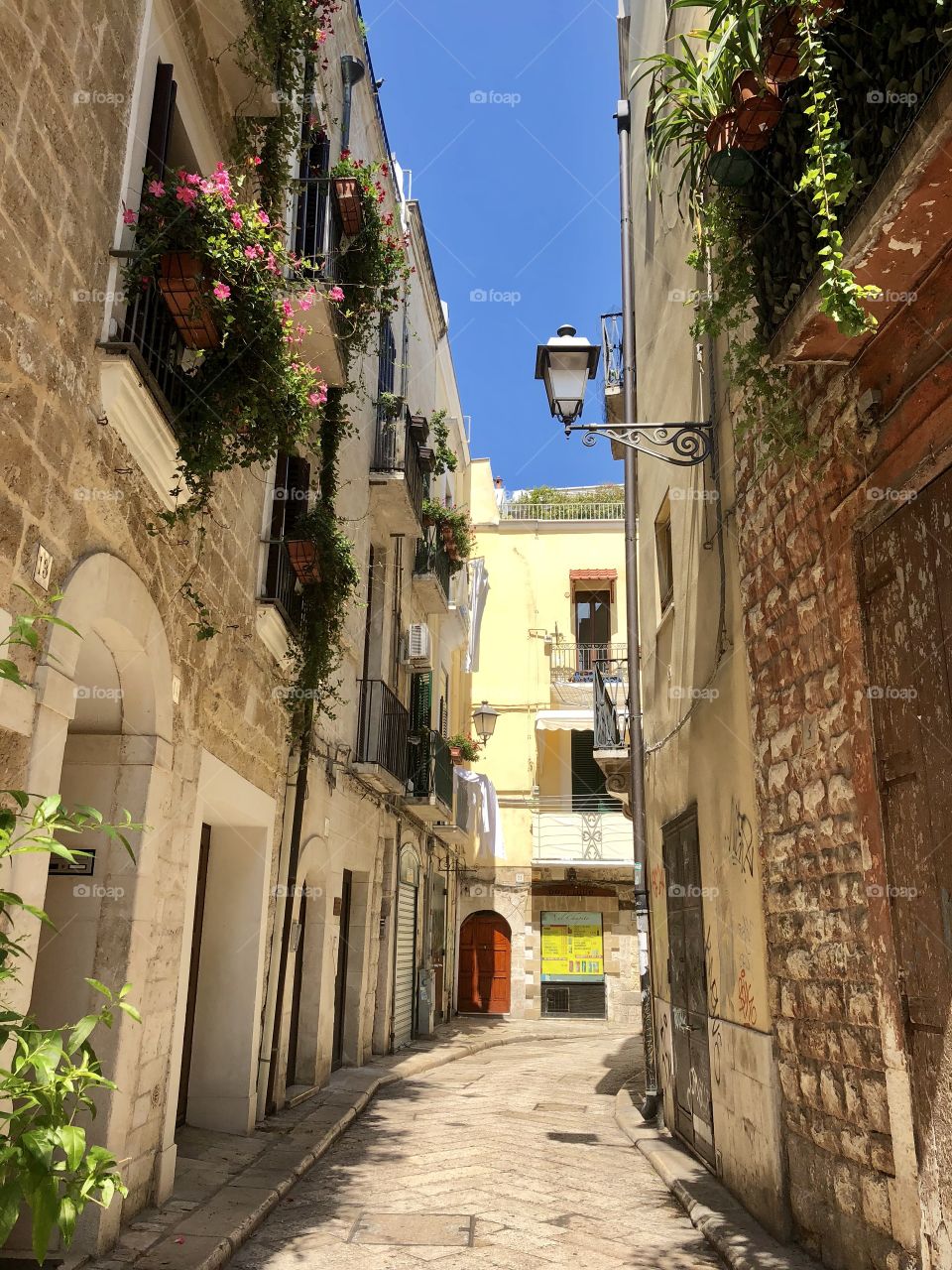 Picturesque street in Bari, Apulia,Italy