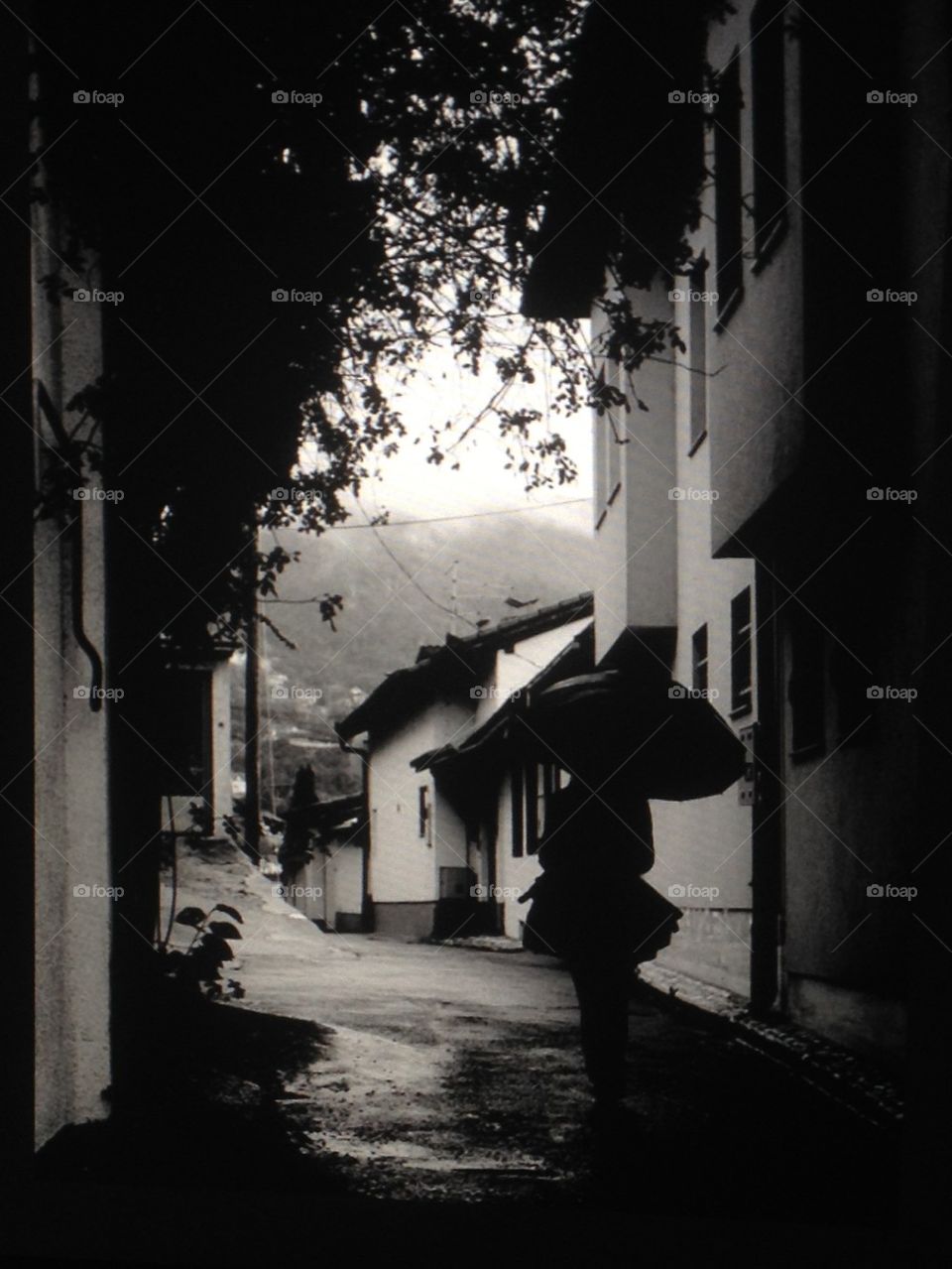 Girl with an umbrella