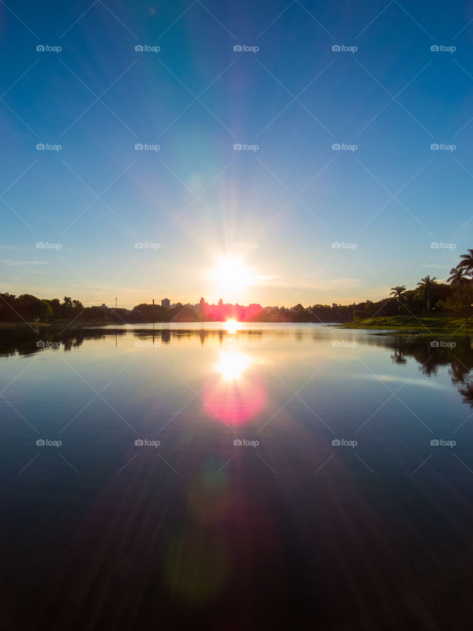 Sunset at lake - São José do Rio Preto - Brazil