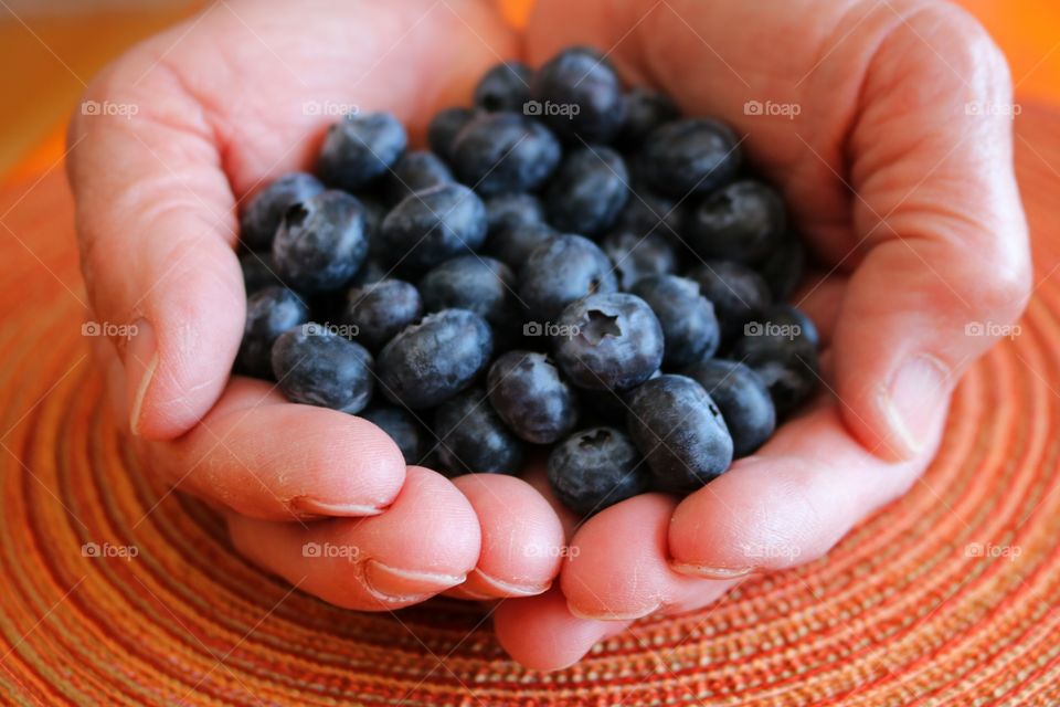 handful of blueberries