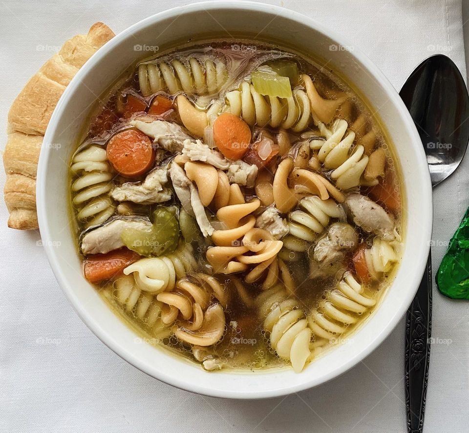Chicken soup with vegetables 