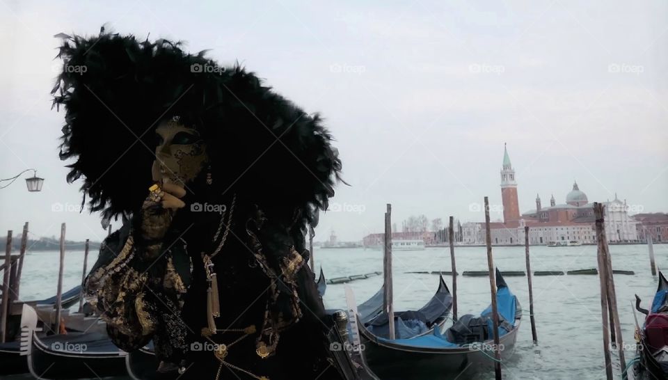 Carnevale di Venezia. Maschere in posa.