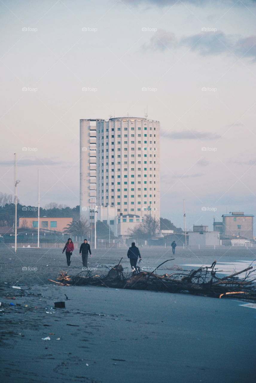 •building on the beach•