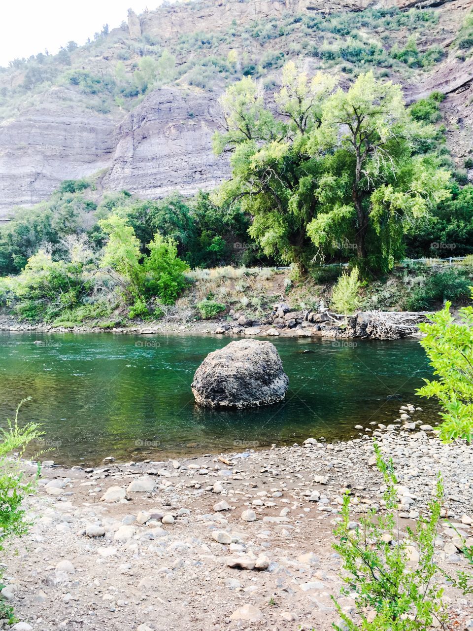 Boulder in River 