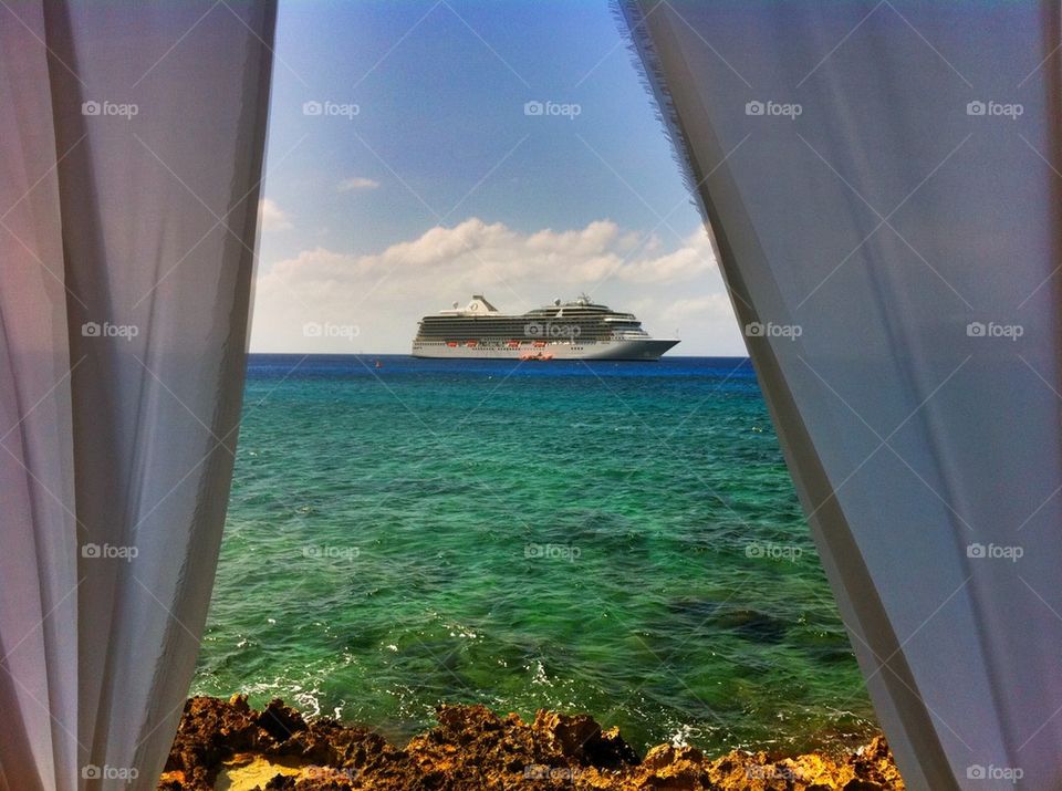 Cruise Ship in Caribbean 