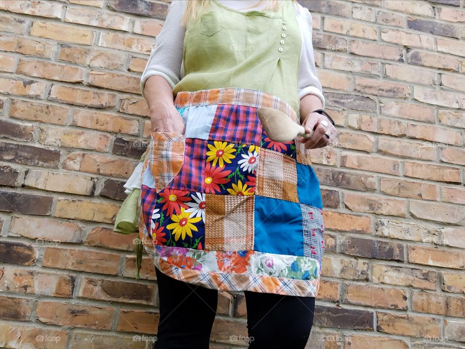 Handmade quilted apron