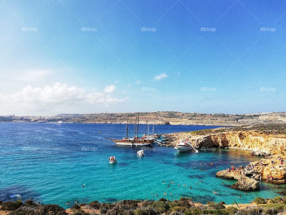 Wonderful blue lagoon of Comino (Malta)