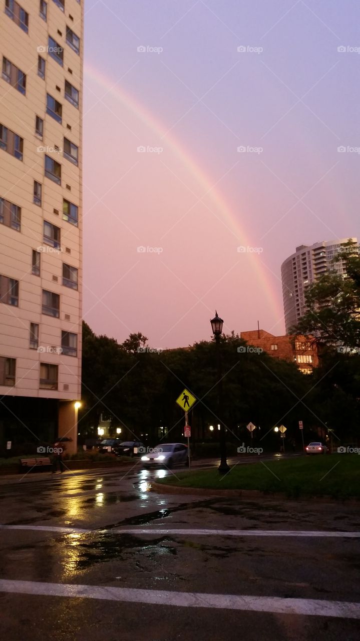 Rainbow over minneapolis