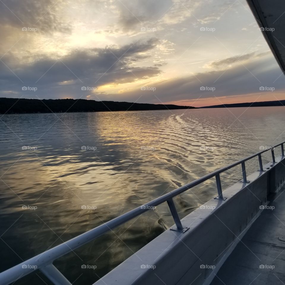 Sunset on the Boat