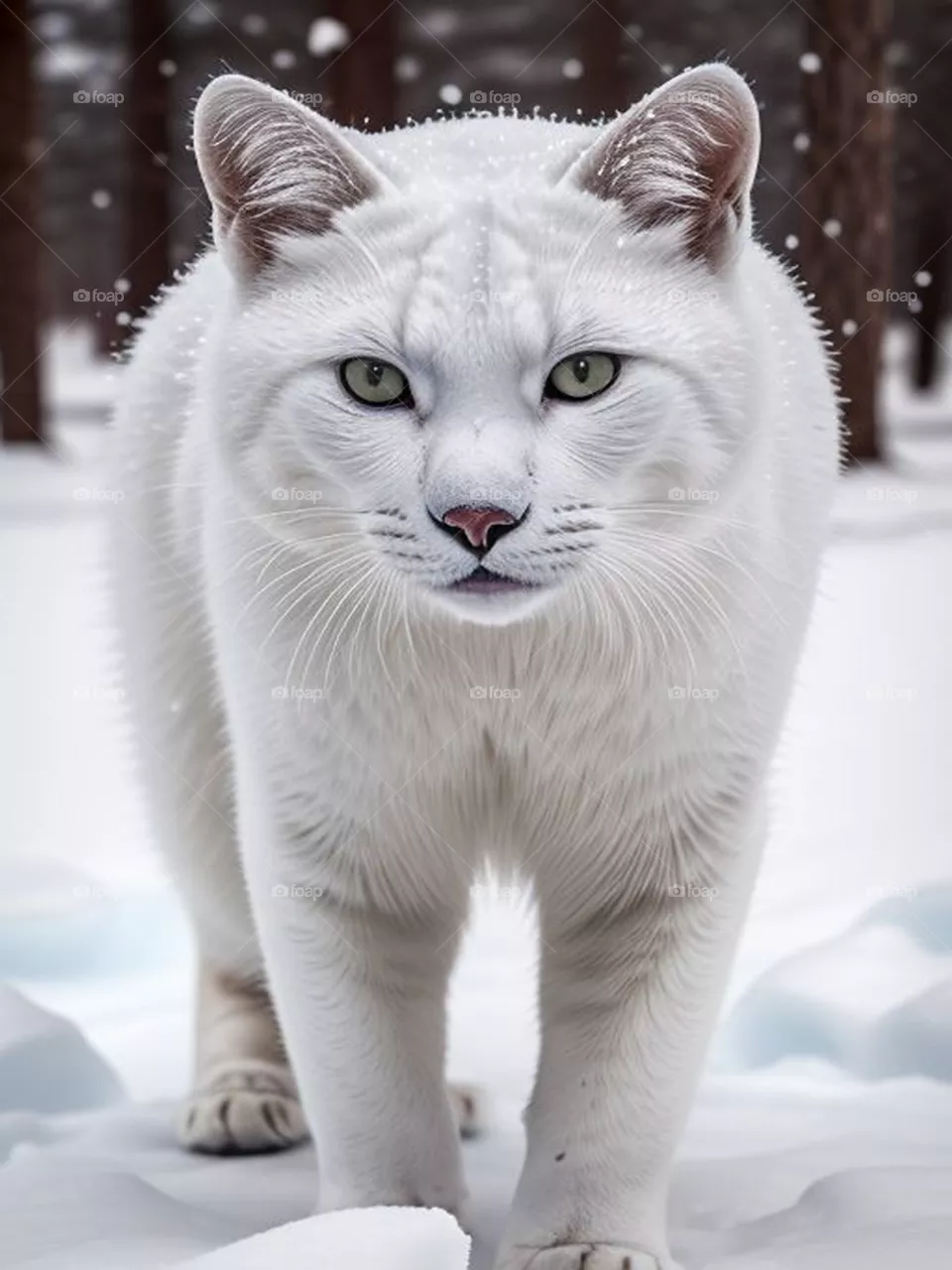 Polar cat in the wild