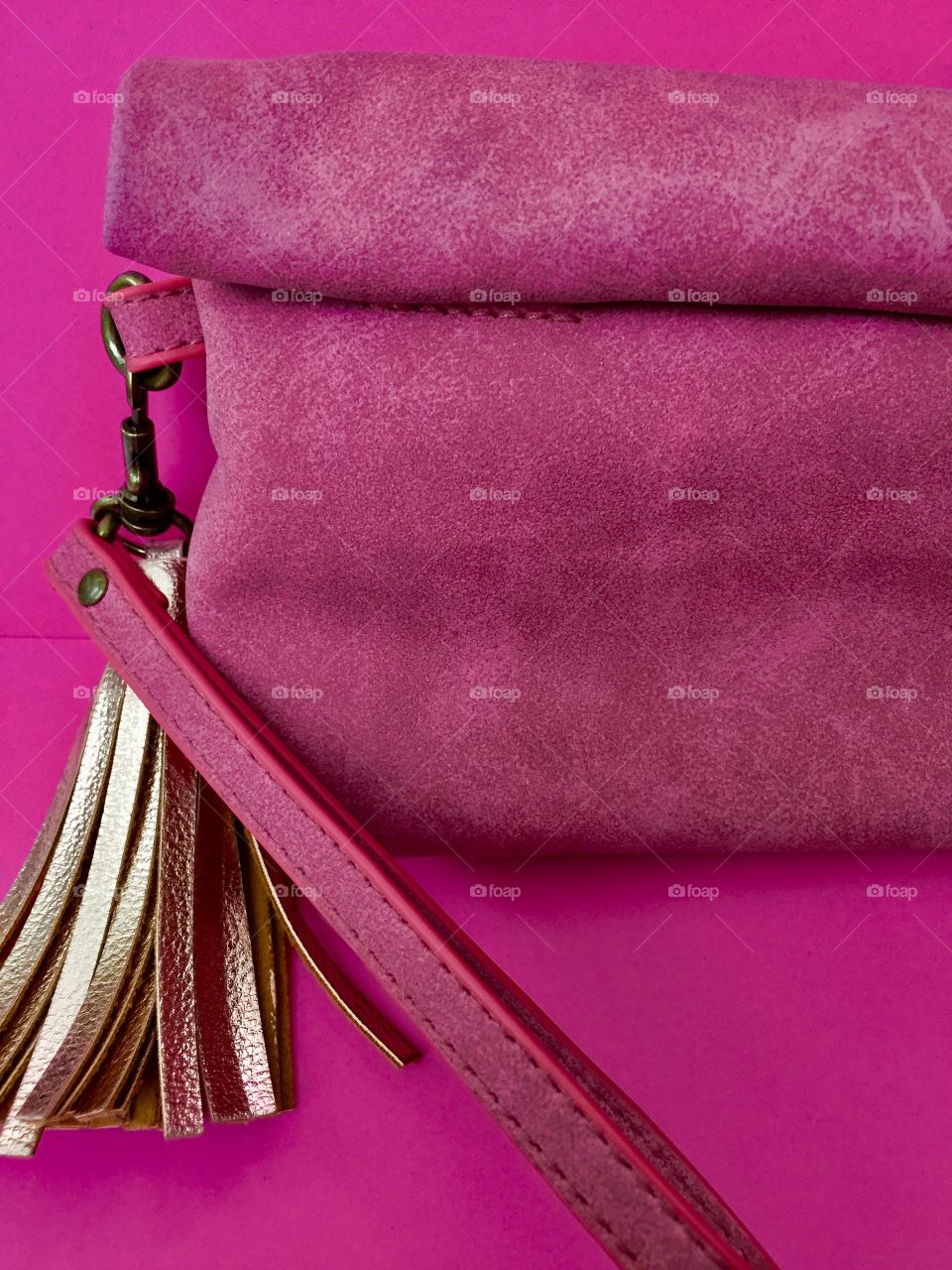 Pink bag on pink background