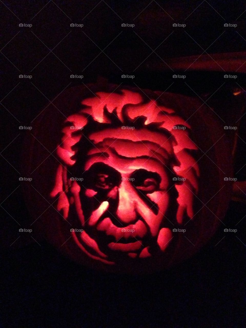 Halloween pumpkin carving - Einstein