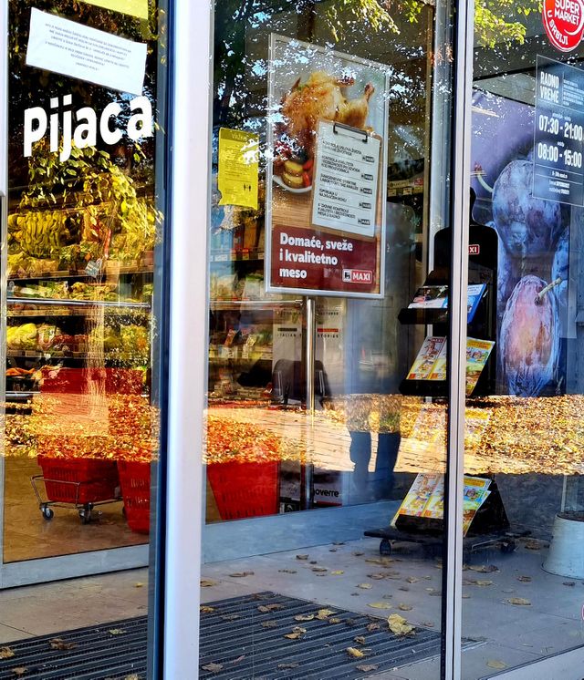 food store window