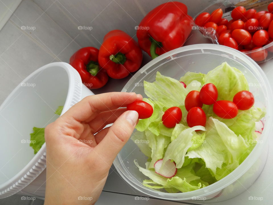 fresh salad. fresh  salad ingredients