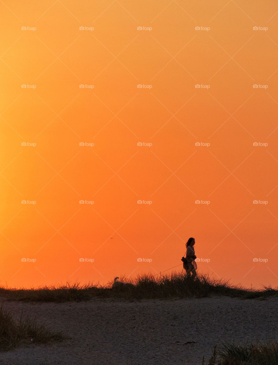 Girl on sand dunes