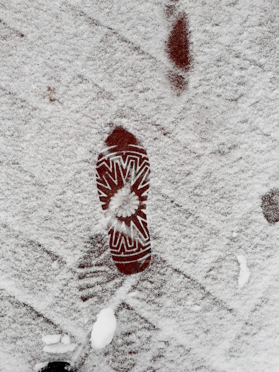 след на снегу