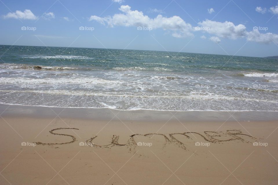 Signature on the beach 