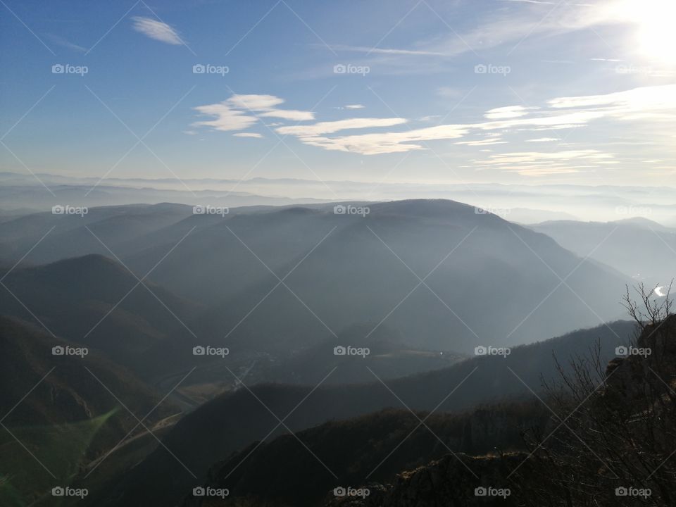 View from the high mountain