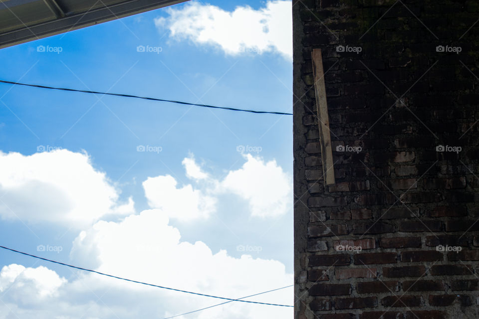 bluesky and wall