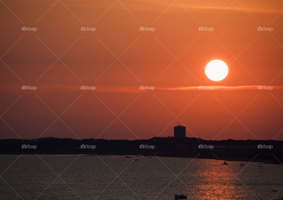 Sun setting over Provincetown 