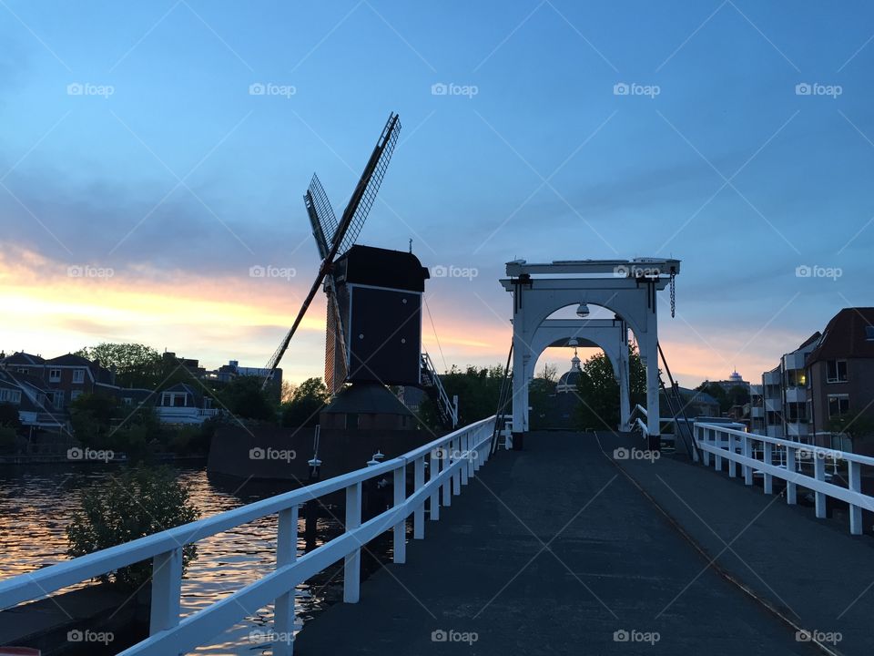 Sunset Windmill