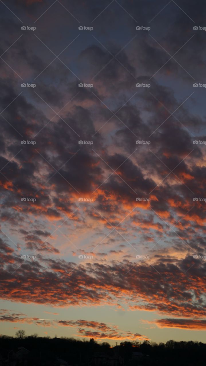 sunset - clouds in flames