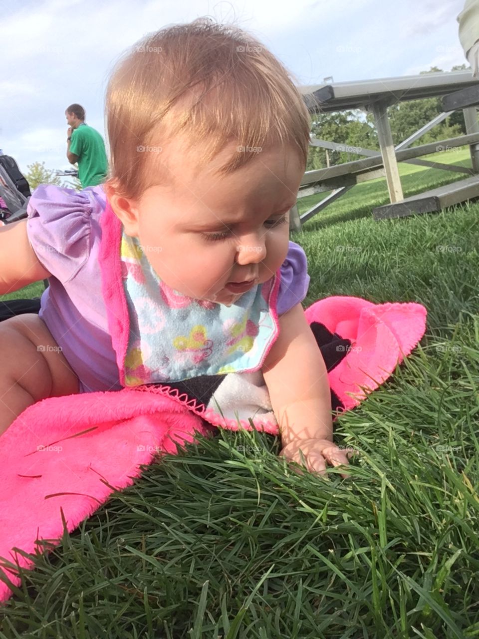 Baby in grass