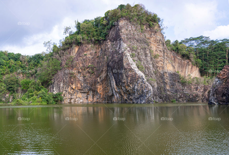 Beautiful and breath taking quarry lake in Singapore