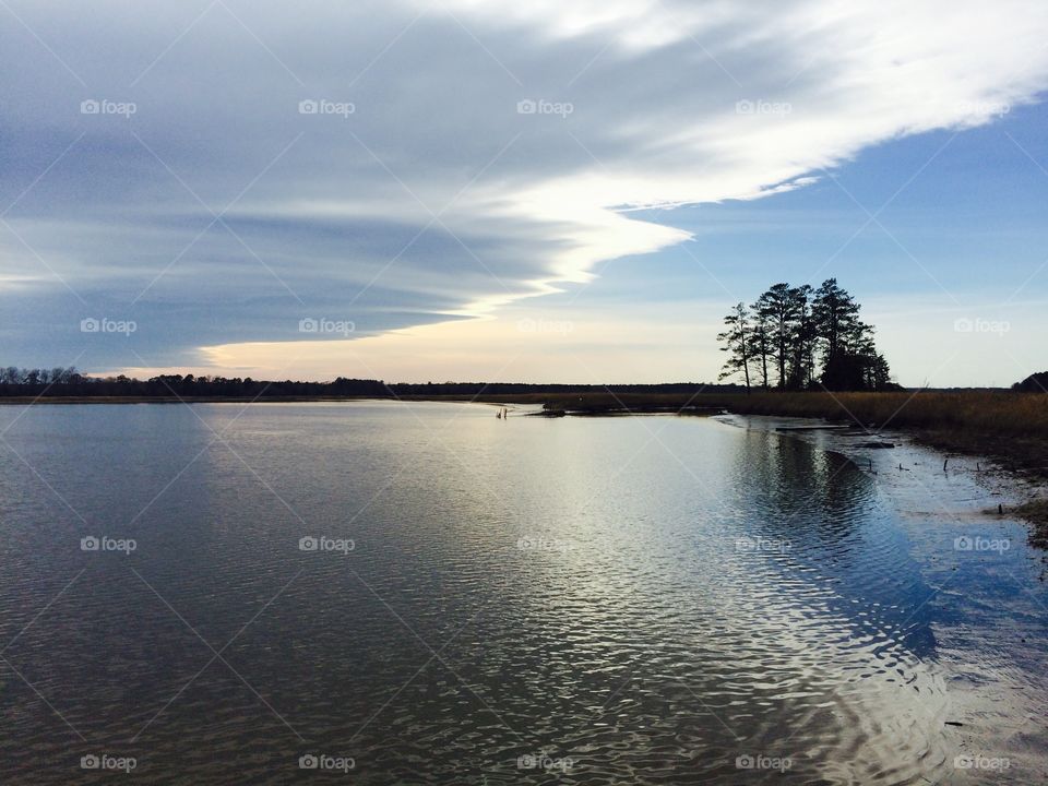 Scenic view of lake